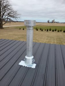 Swimming pool heater vent